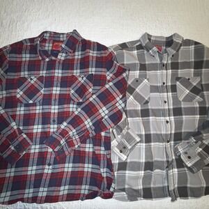 Lot Of 2 Vintage Big Mac JC Penney Mens Large‎ Plaid Flannels Amazing Condition